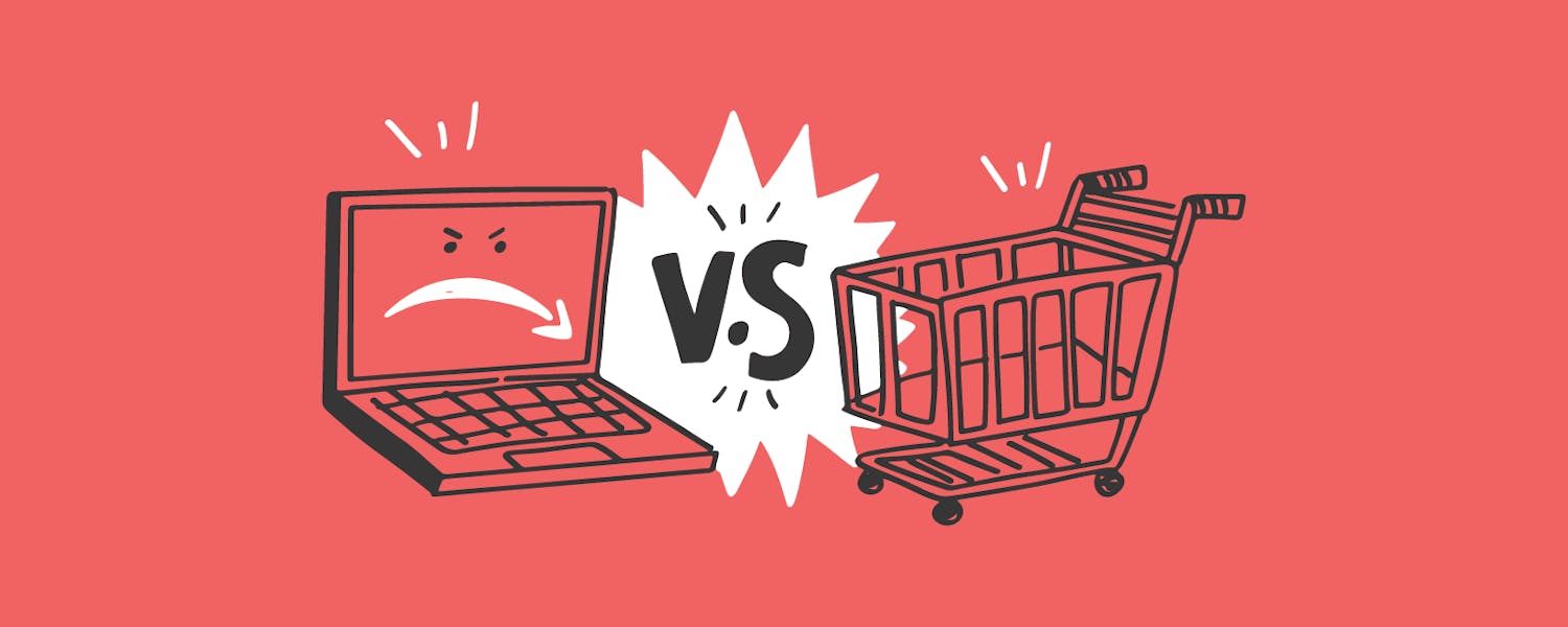 Compras en línea vs tiendas físicas